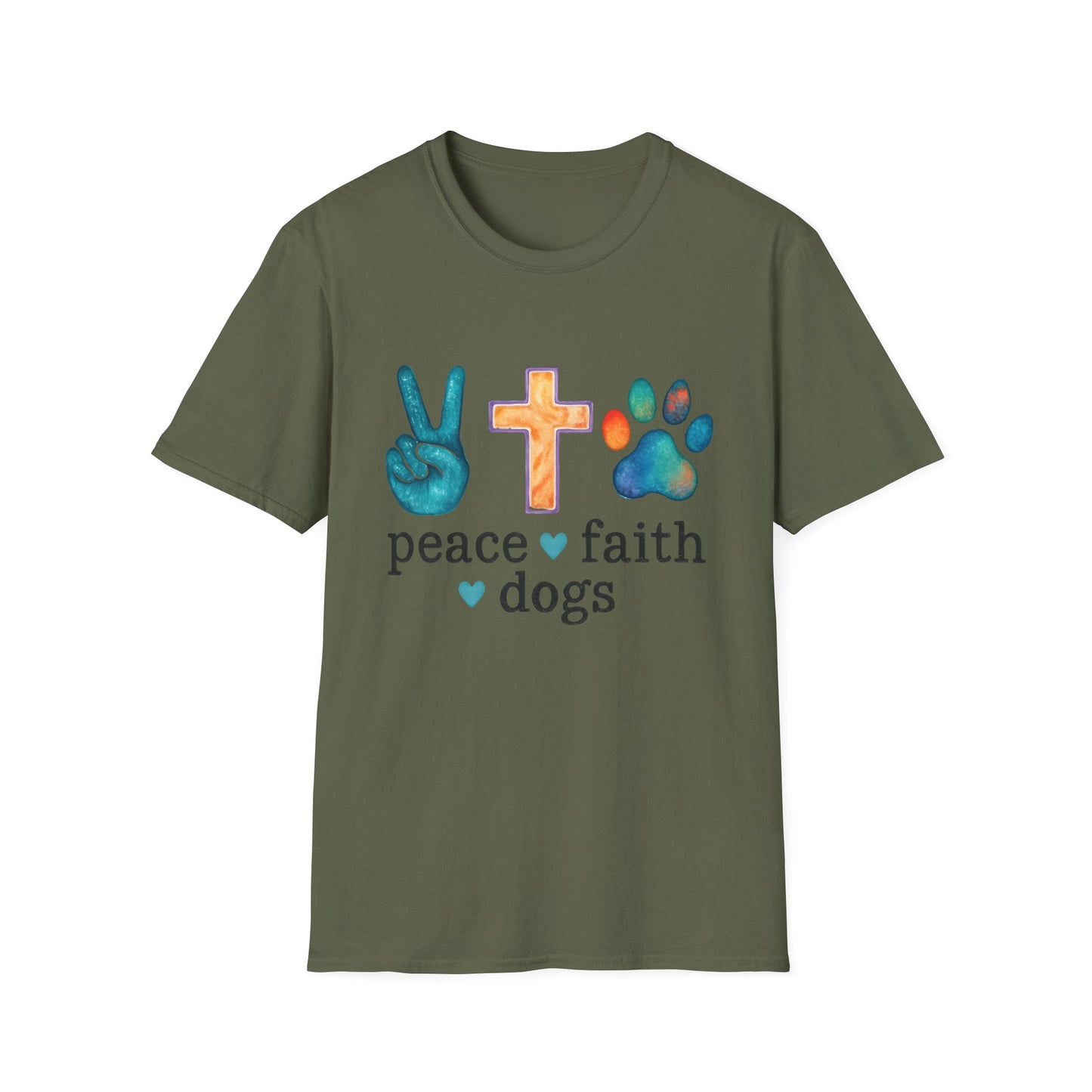 Peace, Faith, Dogs T-Shirt