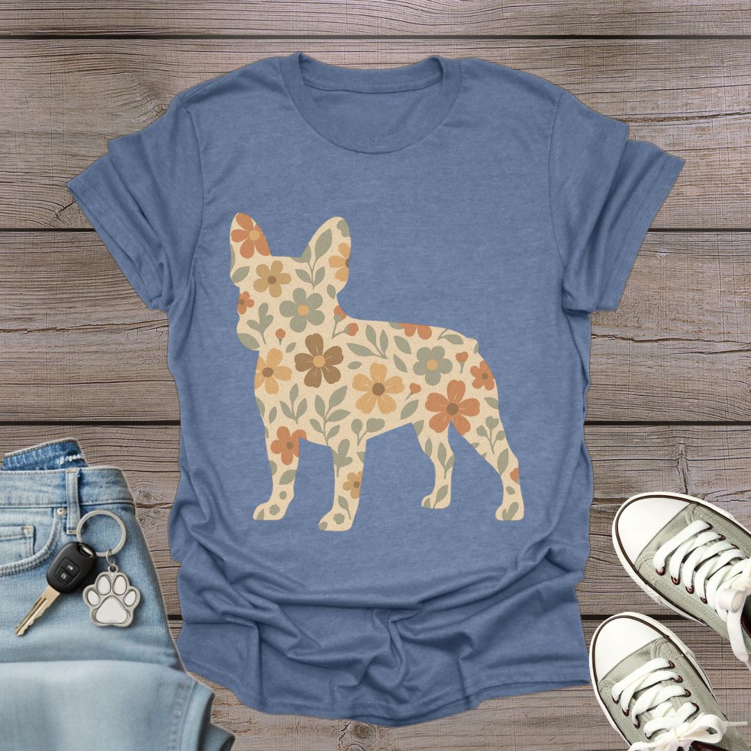 French Bulldog Floral T-Shirt