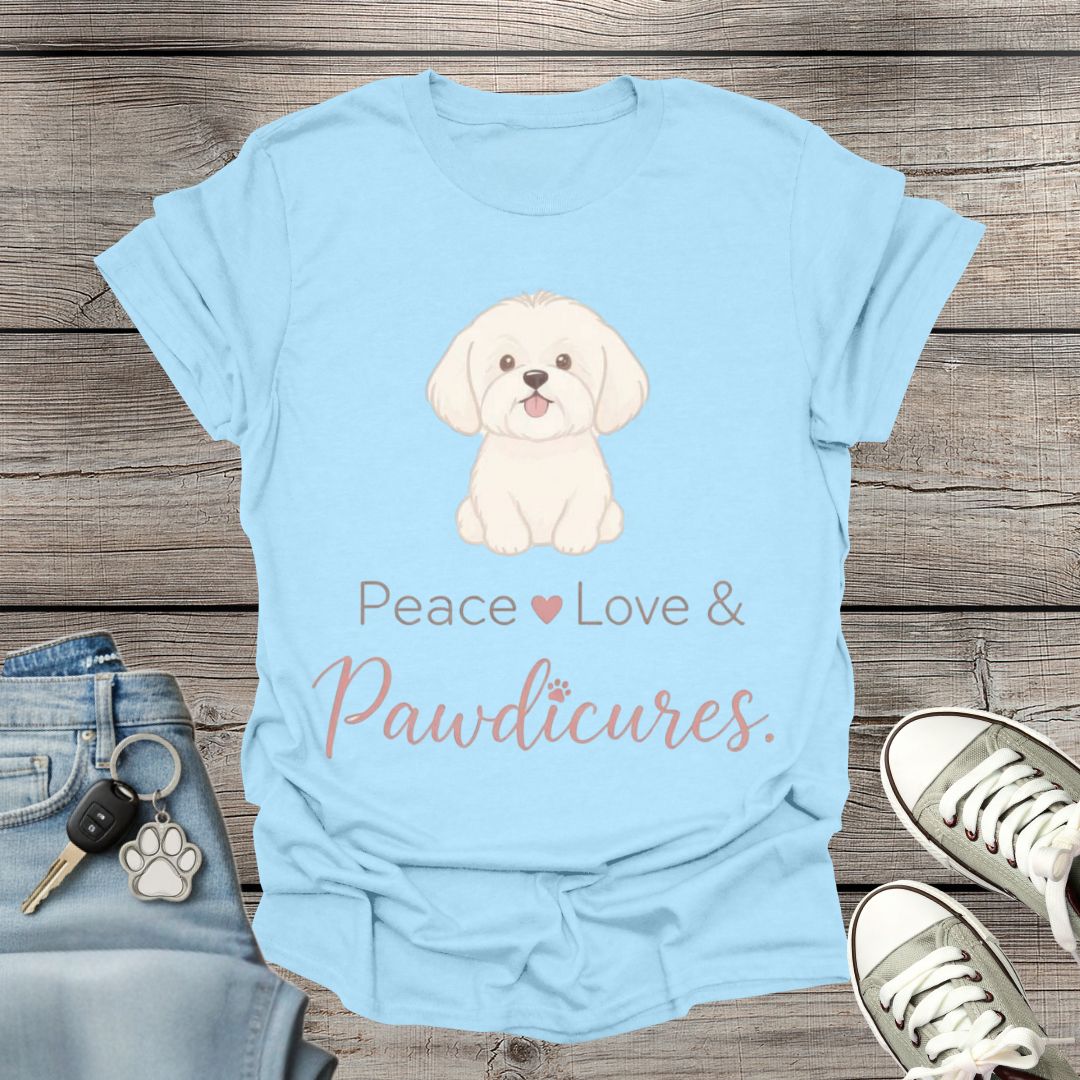 Maltese Peace Love T-Shirt
