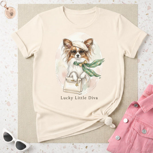 Lucky Little Diva Illustration Fun Fashion T-Shirt