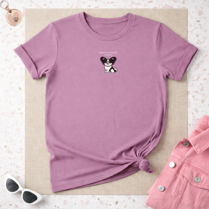 Expresso Yourself Or Don't Cute Dog Graphic T-shirt
