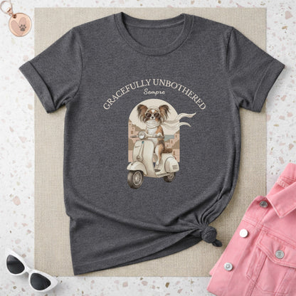 Gracefully Unbothered Sempre Scooter Dog T-Shirt