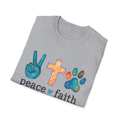 Peace, Faith, Dogs T-Shirt