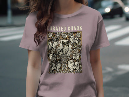 Curated Chaos Dog Art Graphic Tee for Stylish Looks