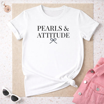 Pearls and Attitude Statement Tee for Everyday Look