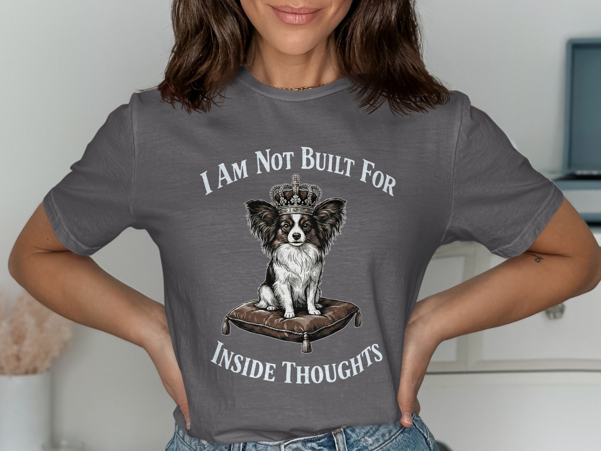 I Am Not Built For Inside Thoughts Dog Graphic T-shirt