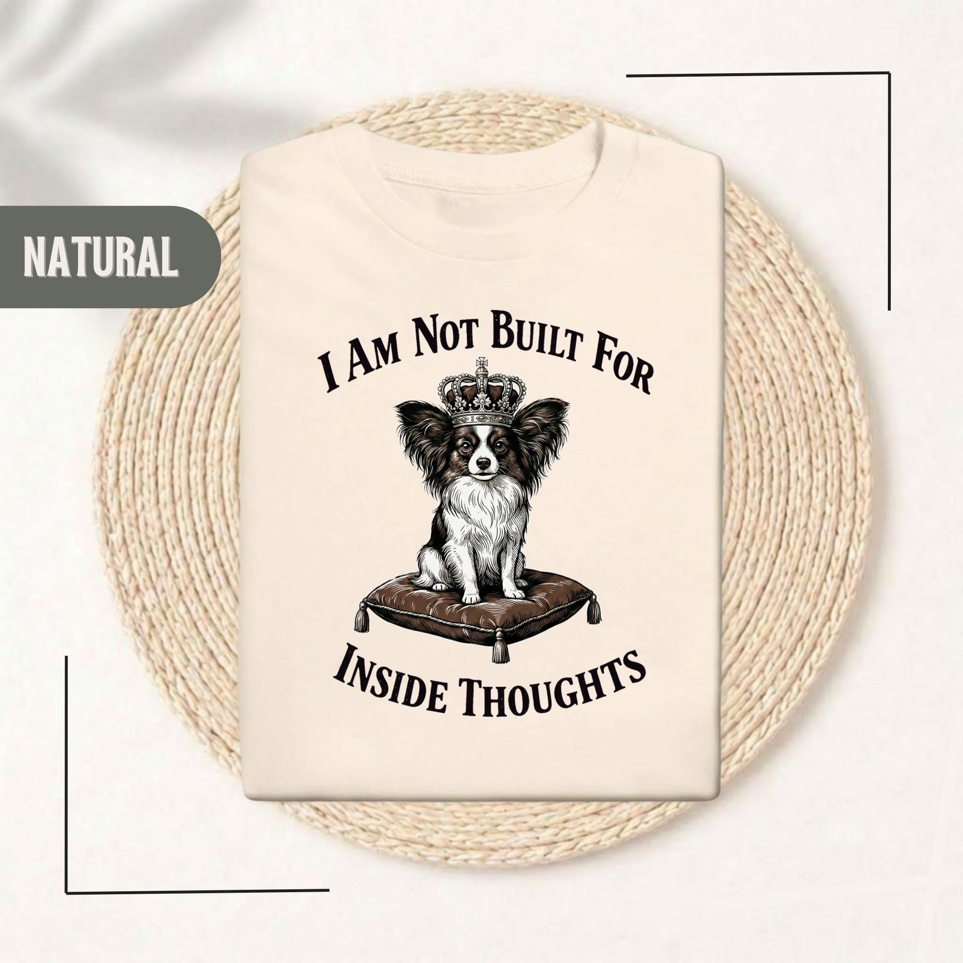 I Am Not Built For Inside Thoughts Dog Graphic Shirt