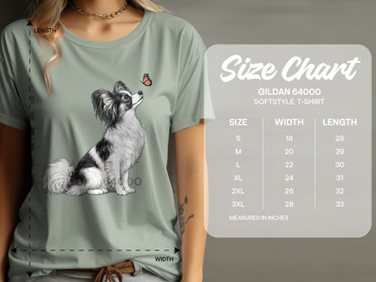 Dog and Butterfly Design Women's Casual T-Shirt