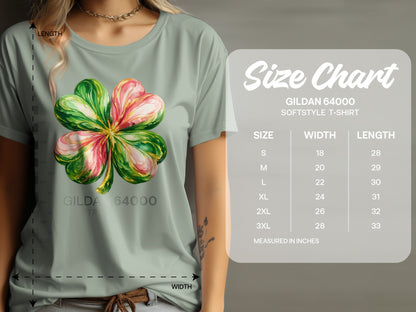 Gildan 64000 Softstyle T-Shirt with Flower Design