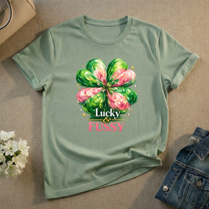 Lucky & Fussy Colorful Shamrock T-shirt
