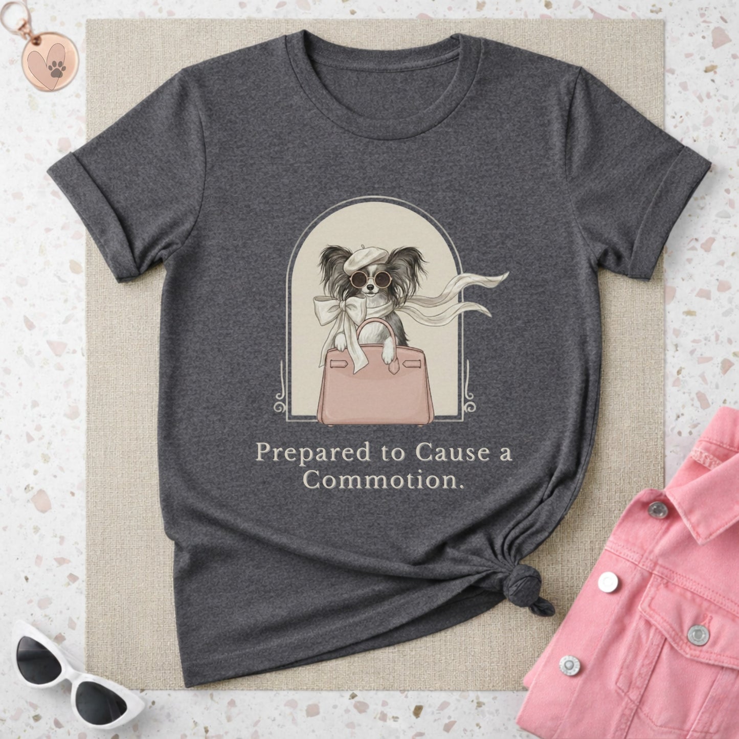 Prepared to Cause a Commotion Funny Dog Shirt
