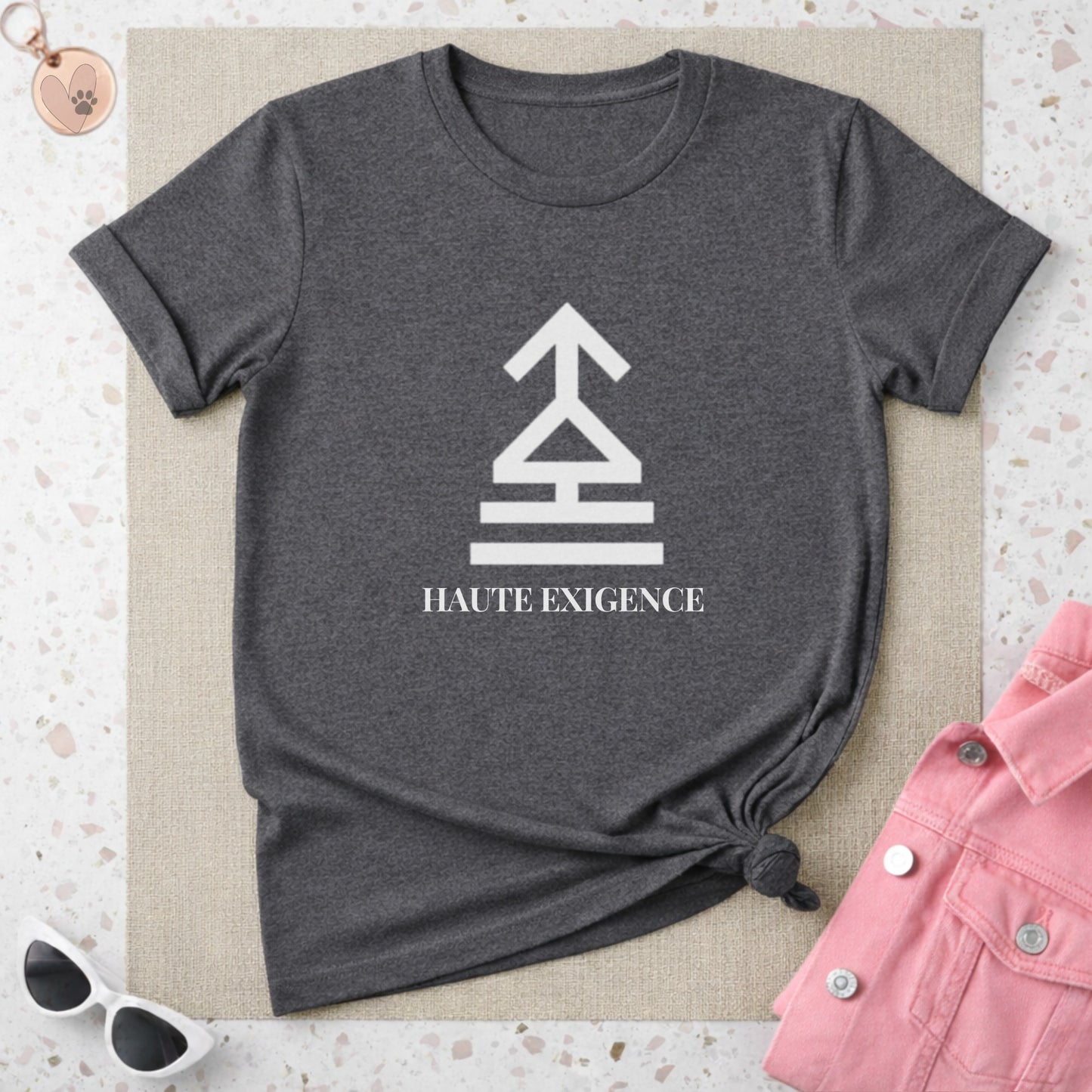 Unique Haute Exigence Dark Grey Graphic Shirt