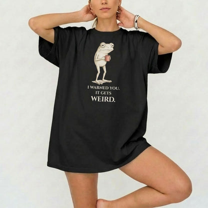 Funny Weird Frog Graphic Oversized T-Shirt for Unisex