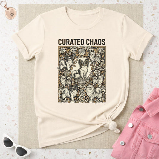 Curated Chaos Intricate Dog Design Graphic T-shirt