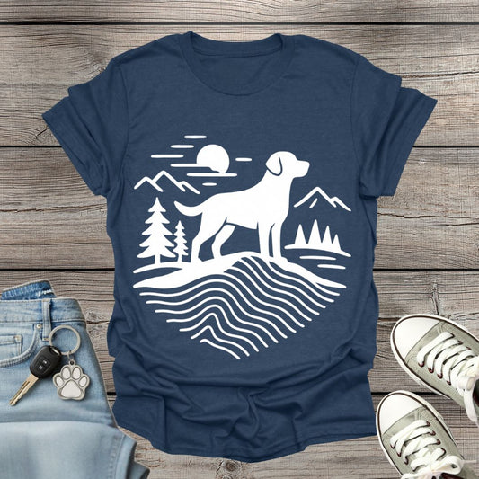 Dog Hiking Minimalist T-Shirt