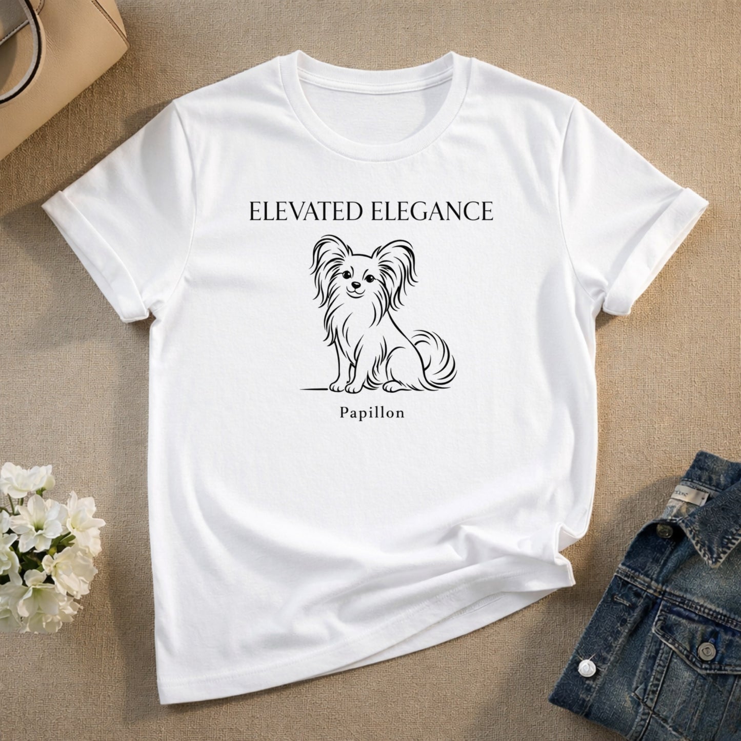 Elevated Elegance Papillon Graphic T-Shirt Product