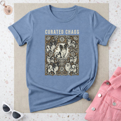 Curated Chaos Artistic Dog Design Graphic T-Shirt