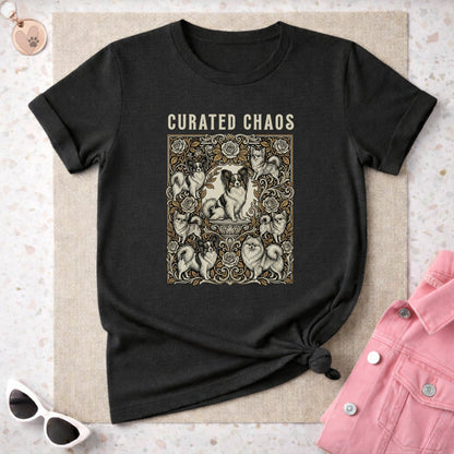 Curated Chaos Intricate Dog Design Black T-Shirt