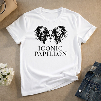 Iconic Papillon Dog Graphic T-Shirt for Pet Lovers