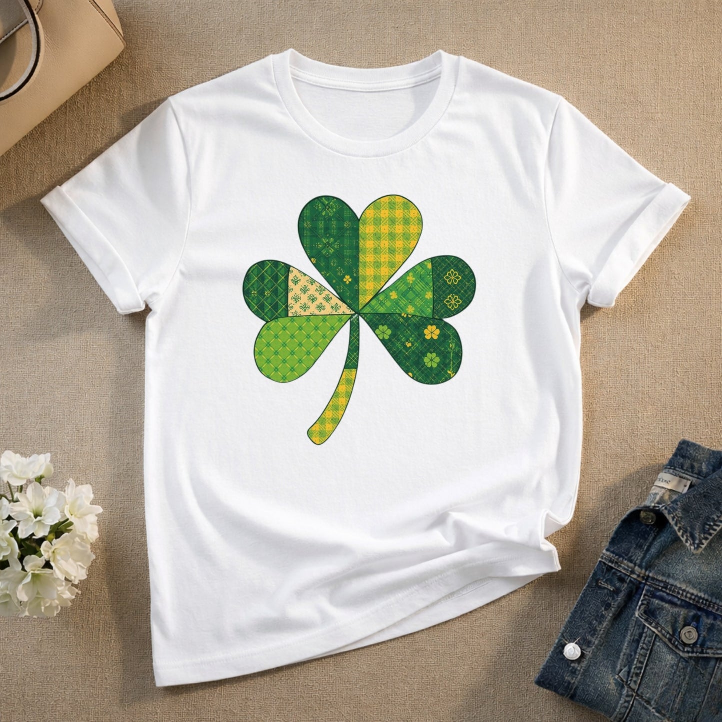 Lucky Clover Graphic Tee for Casual Wear