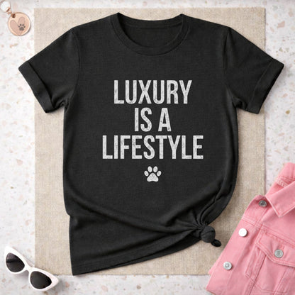 Luxury Is A Lifestyle Paw Print Graphic T-Shirt