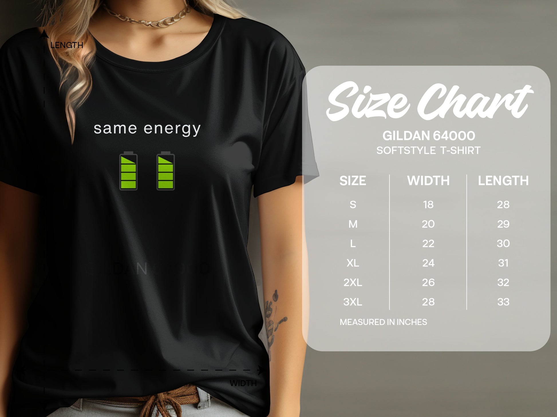Same Energy Battery Graphic T-Shirt for Casual Wear