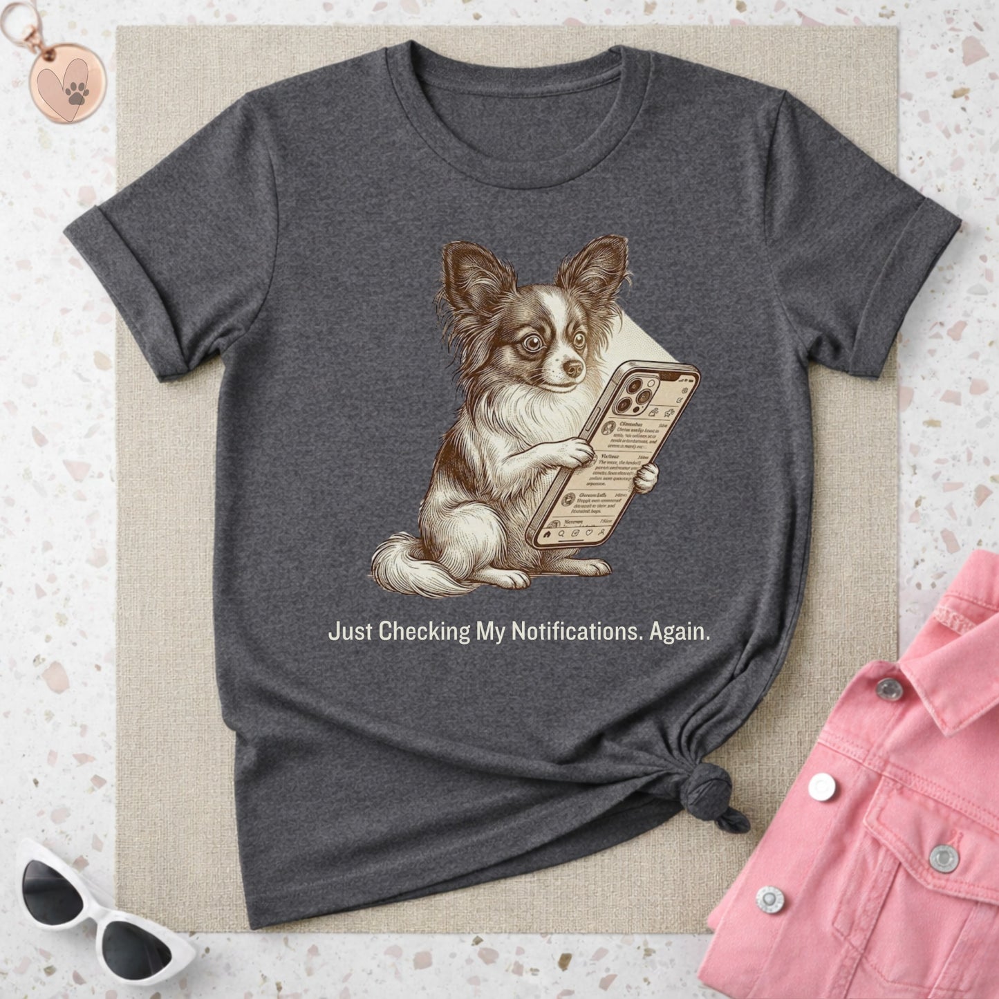 Just Checking My Notifications Again Graphic Tee