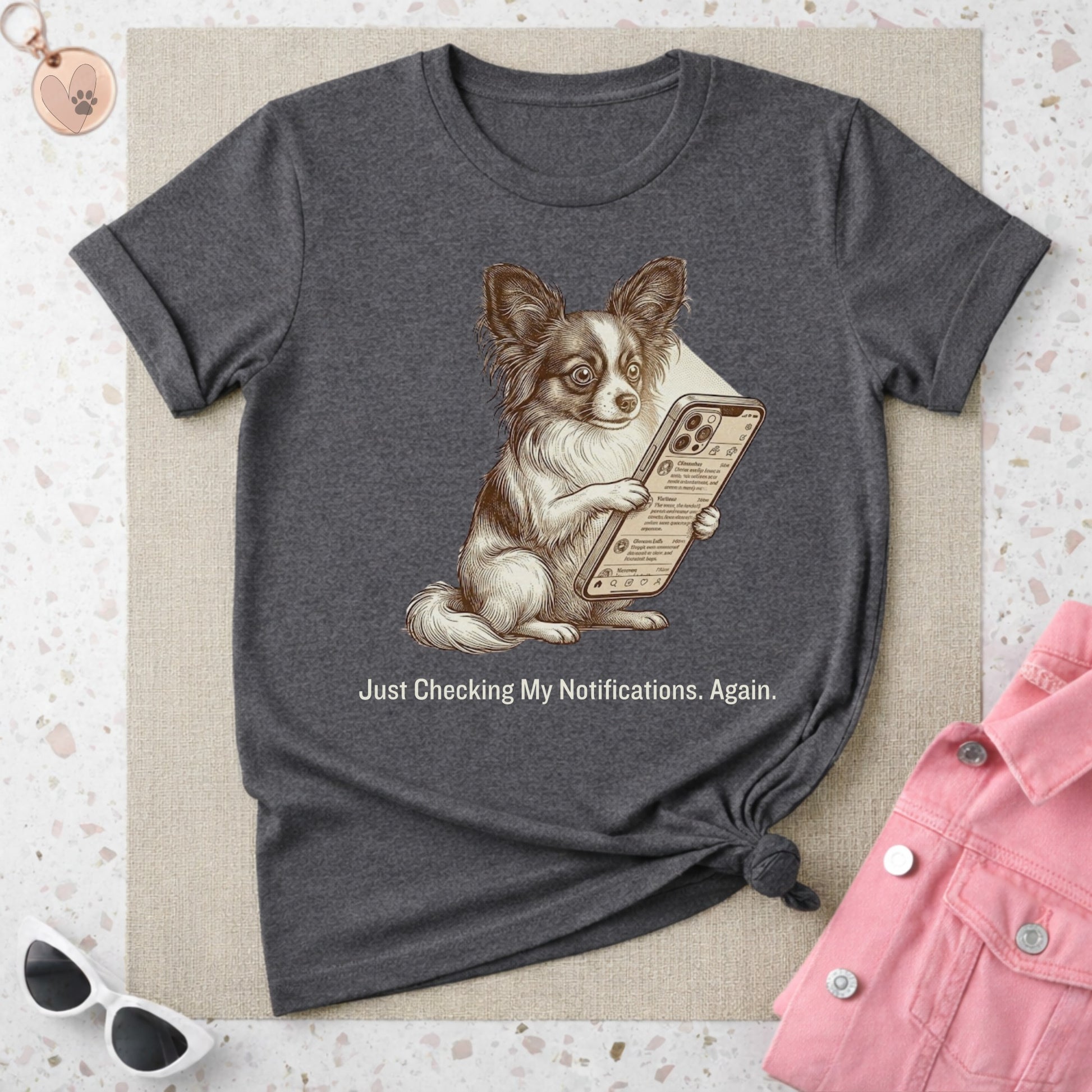 Just Checking My Notifications Again Graphic Tee