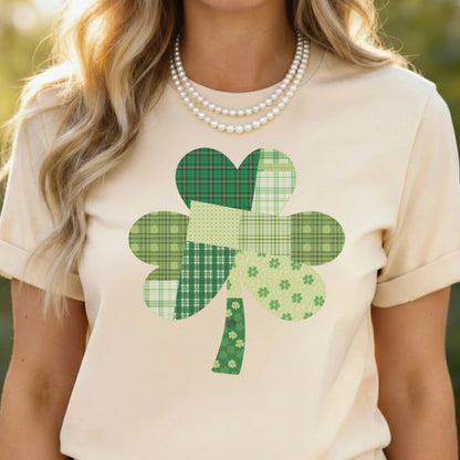 Patchwork Shamrock Design Women's T-shirt product