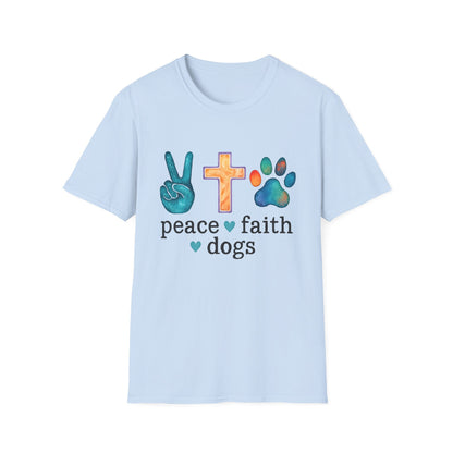 Peace, Faith, Dogs T-Shirt