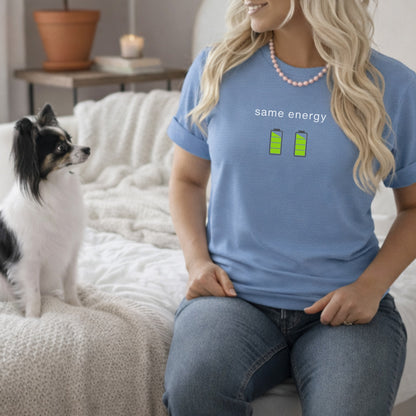 Same Energy Matching Batteries Graphic Tee Shirt