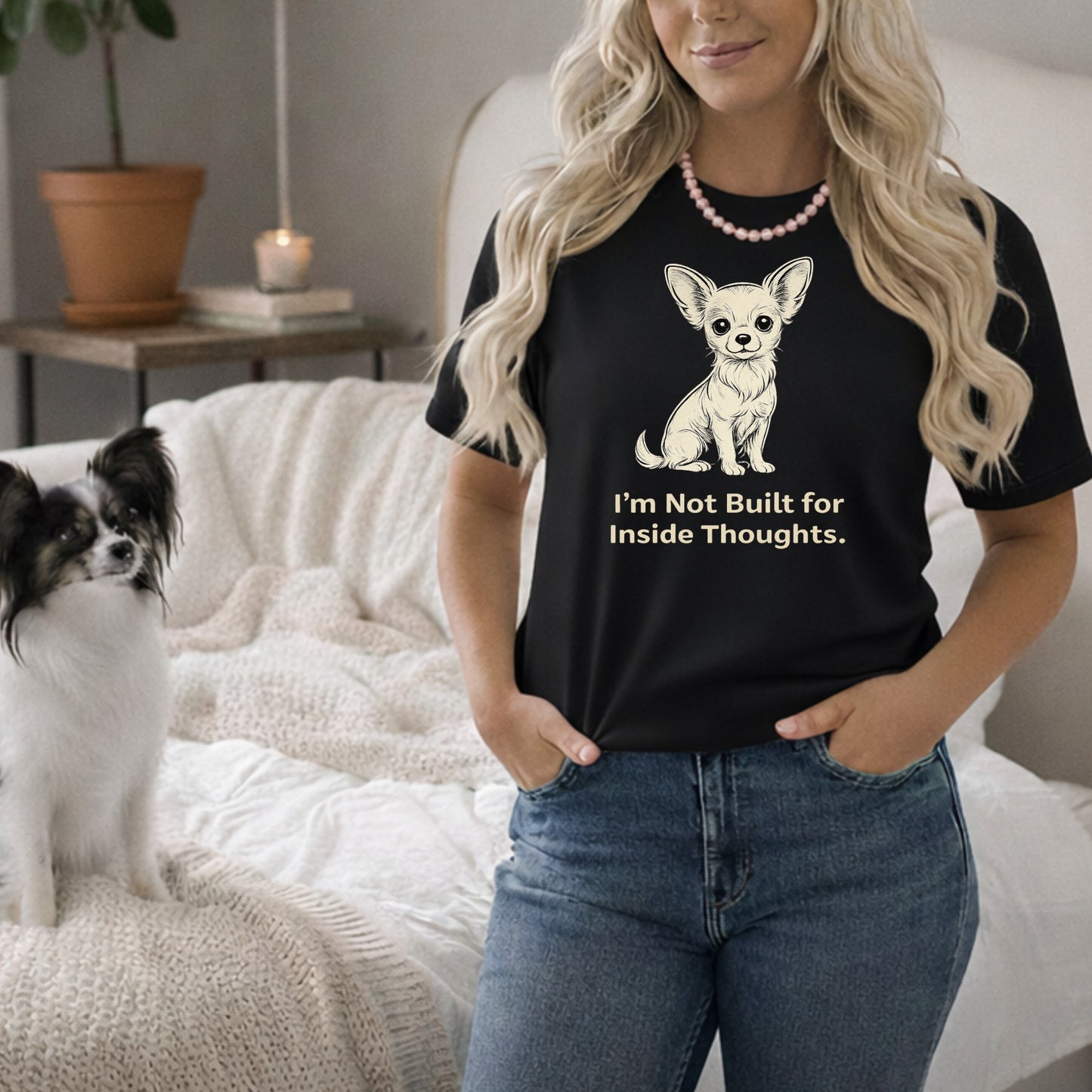 I'm Not Built for Inside Thoughts Funny Dog T-shirt