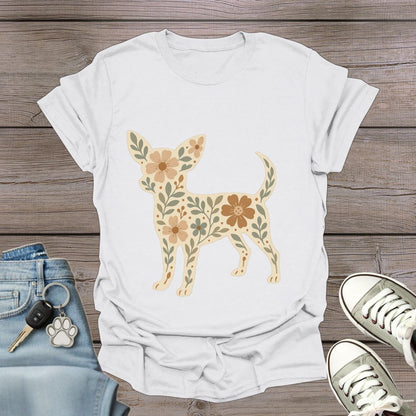 Chihuahua Floral T-Shirt