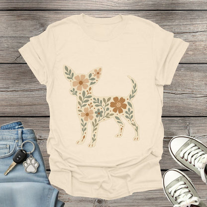 Chihuahua Floral T-Shirt