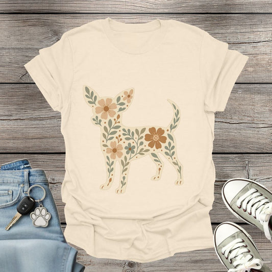 Chihuahua Floral T-Shirt