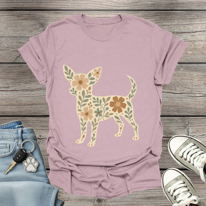 Chihuahua Floral T-Shirt