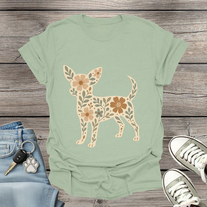 Chihuahua Floral T-Shirt