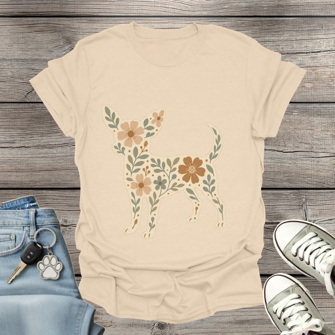 Chihuahua Floral T-Shirt