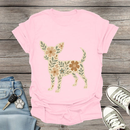 Chihuahua Floral T-Shirt