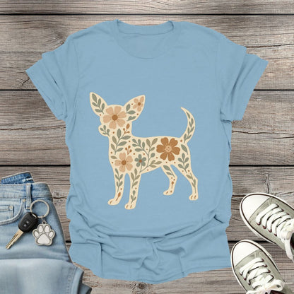 Chihuahua Floral T-Shirt
