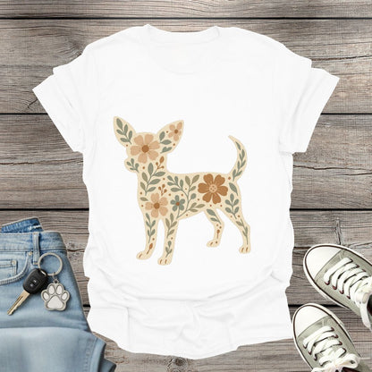 Chihuahua Floral T-Shirt