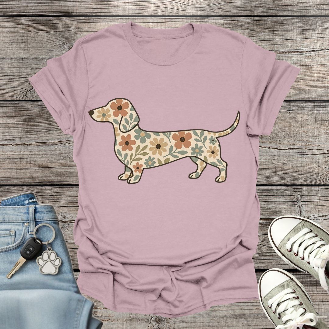 Dachshund Floral T-Shirt