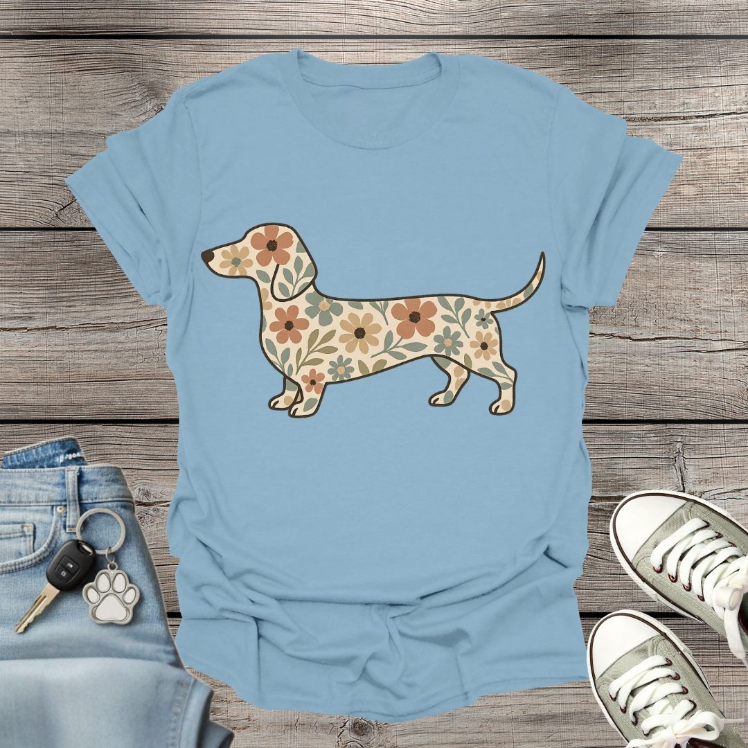 Dachshund Floral T-Shirt