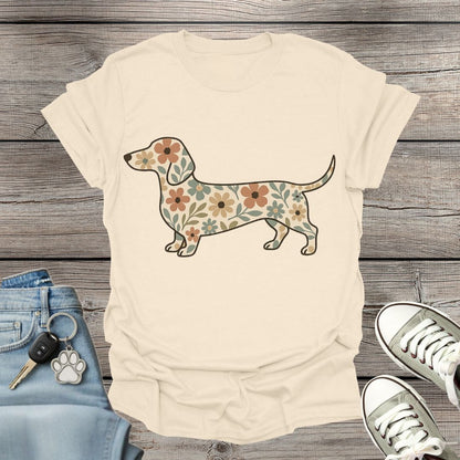 Dachshund Floral T-Shirt