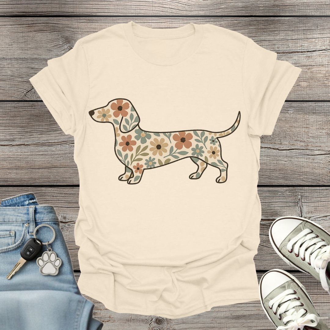 Dachshund Floral T-Shirt