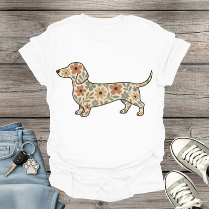 Dachshund Floral T-Shirt