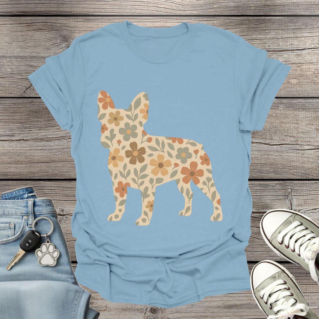 French Bulldog Floral T-Shirt