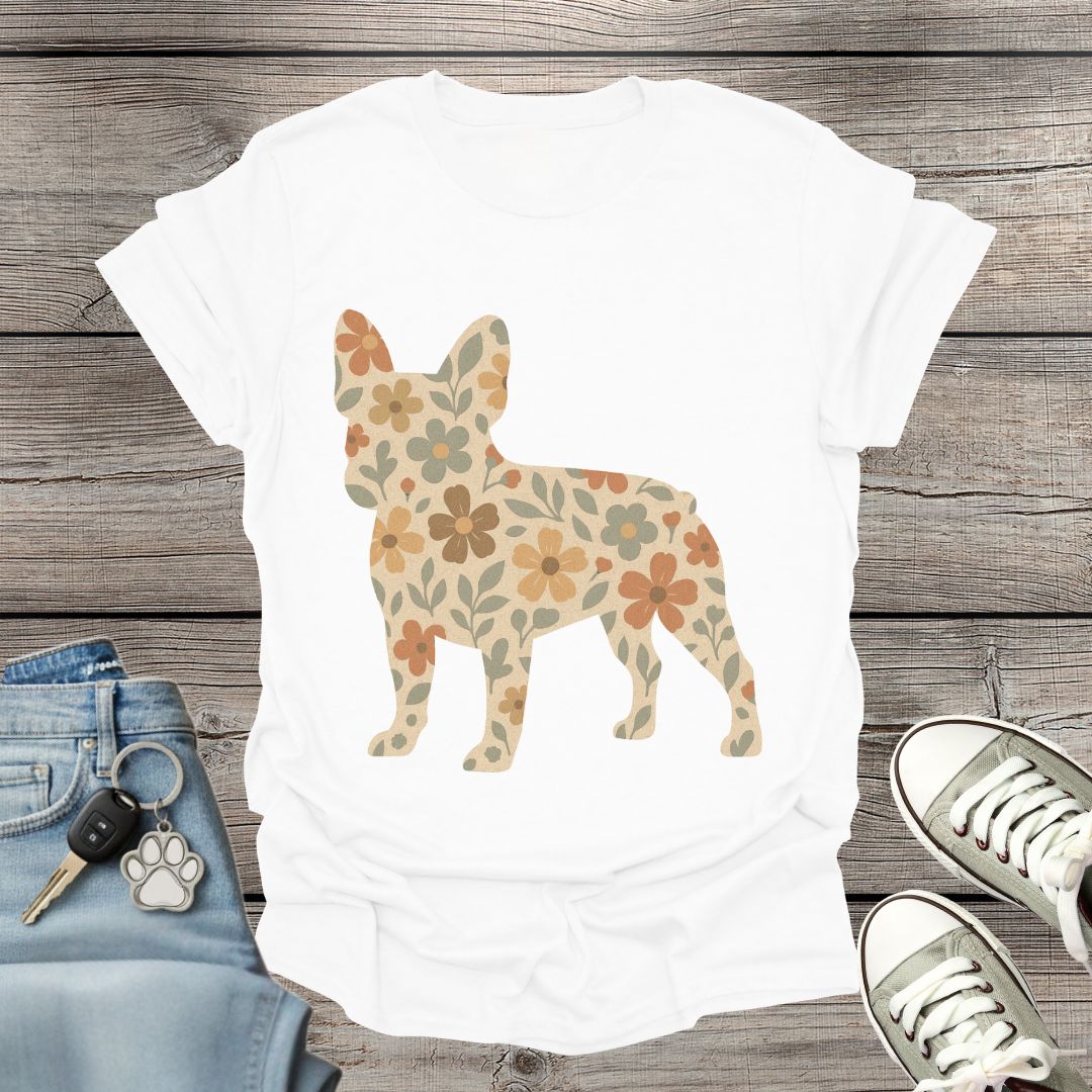 French Bulldog Floral T-Shirt
