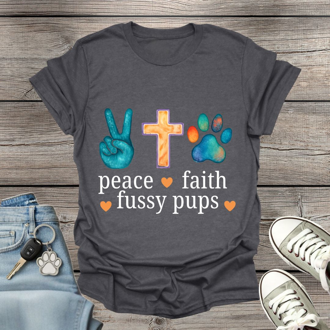 Peace, Faith, Dogs T-Shirt