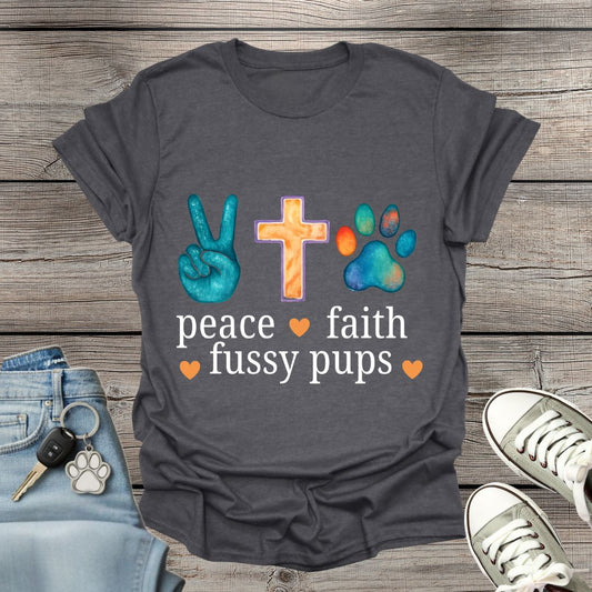 Peace, Faith, Dogs T-Shirt